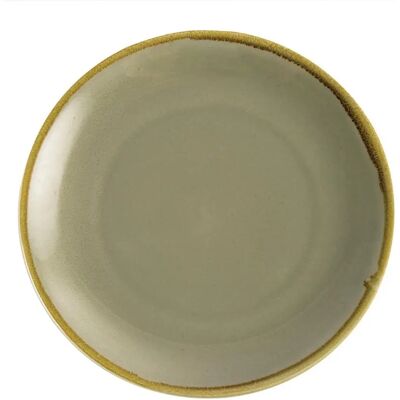 Olympia Kiln moss green reactive glaze porcelain plate - Plate Olympia Kiln moss green reactive glaze porcelain plate - Plate