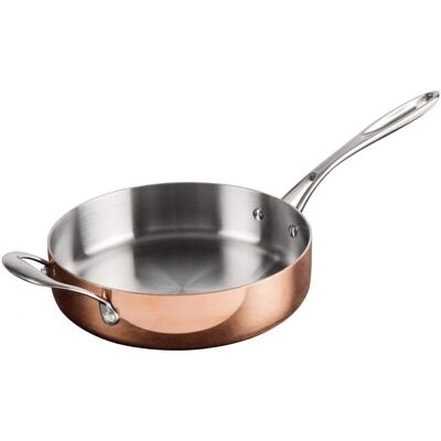 Vogue Copper Sauteuse - 240mm Triple Layer Induction Compatible Vogue Copper Sauteuse - 240mm Triple Layer Induction Compatible