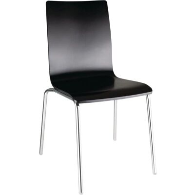 Bolero Chairs 4 Black Square Backrest - Chairs for Indoor Use Bolero Chairs 4 Black Square Backrest - Chairs for Indoor Use