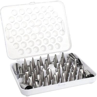 Vogue Edelstahl-Backspitztüllen Set - 52 Stück - 12x30mm Vogue Edelstahl-Backspitztüllen Set - 52 Stück - 12x30mm