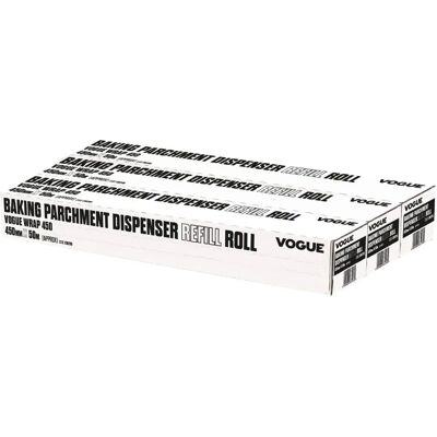 Vogue Wrap 450 Dispenser Parchment Paper Refill - 3 Rolls Vogue Wrap 450 Dispenser Parchment Paper Refill - 3 Rolls