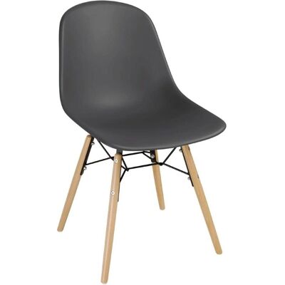 Chaise Latérale En Polypropylène Charcoal Arlo - Pack de 2 - Usage Intérieur Chaise Latérale En Polypropylène Charcoal Arlo - Pack de 2 - Usage Intérieur
