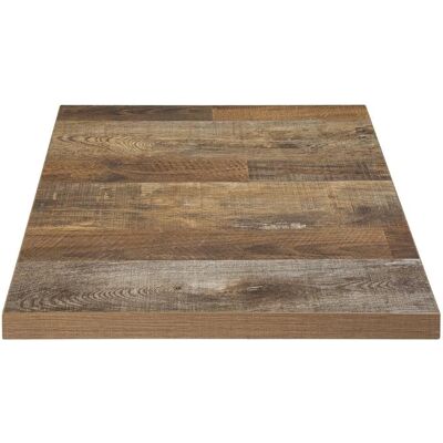 Bolero Plateau Carré Effet Bois Vieilli - 70x70cm Bolero Plateau Carré Effet Bois Vieilli - 70x70cm