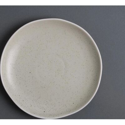 Olympia Chia 20.5cm Plate - Rustic Irregular Edge - Porcelain Olympia Chia 20.5cm Plate - Rustic Irregular Edge - Porcelain