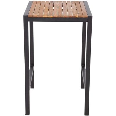 Table de Bar Carrée Bolero en Acier et Acacia - 1000mm Table de Bar Carrée Bolero en Acier et Acacia - 1000mm