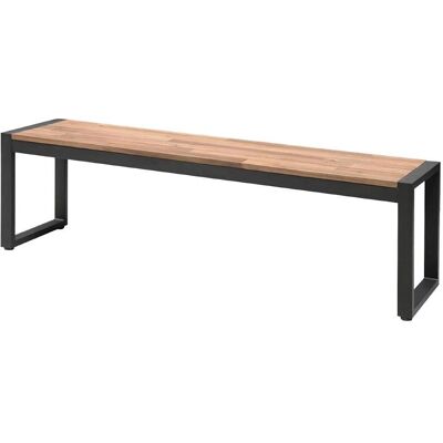 Panche Industriali Bolero in Acciaio e Acacia - Set di 2 Panche Industriali Bolero in Acciaio e Acacia - Set di 2