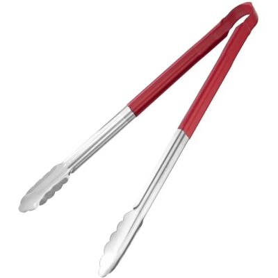 Vogue Red Color-Coded 405mm Serving Tongs - Serving Utensils Vogue Red Color-Coded 405mm Serving Tongs - Serving Utensils