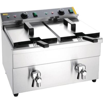 Freidora de inducción doble tanque - Buffalo 2x3kW Freidora de inducción doble tanque - Buffalo 2x3kW