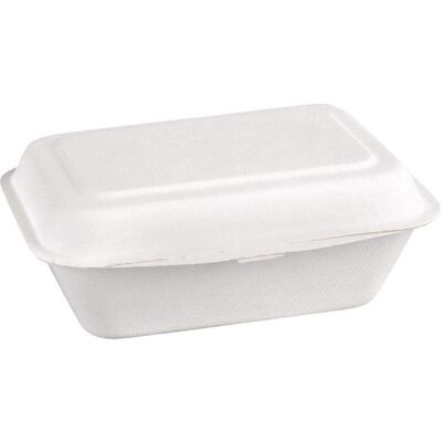Fiesta Green Contenedor de comida de bagasse - 500 ml - 250 unidades Fiesta Green Contenedor de comida de bagasse - 500 ml - 250 unidades