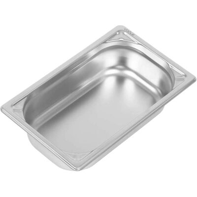 Contenedor GN 1/4 de acero inoxidable Vogue - Esquinas reforzadas Contenedor GN 1/4 de acero inoxidable Vogue - Esquinas reforzadas