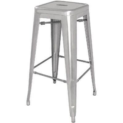 Tabouret de bar industriel en acier argenté Bolero - 4 pièces Tabouret de bar industriel en acier argenté Bolero - 4 pièces