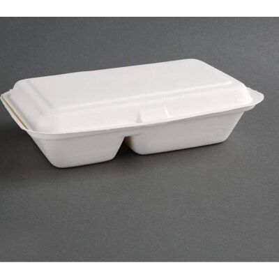 Contenitore Alimentare Compostabile FournirResto - 2 Scomparti - 165x253mm Contenitore Alimentare Compostabile FournirResto - 2 Scomparti - 165x253mm