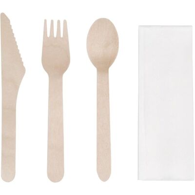 Fiesta Eco-Friendly Wooden Cutlery Set - 250 Pieces Fiesta Eco-Friendly Wooden Cutlery Set - 250 Pieces