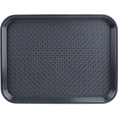Assiette de service autogérée Olympia - Anthracite 265x345 mm Polypropylène - Publicité Assiette de service autogérée Olympia - Anthracite 265x345 mm Polypropylène - Publicité