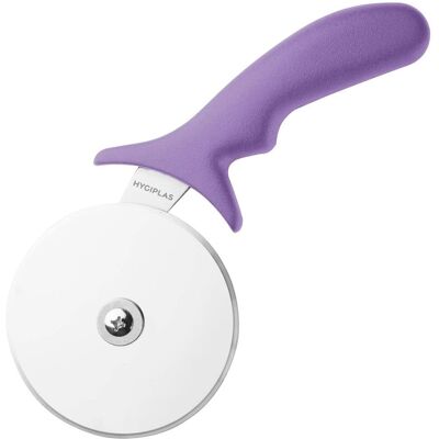 Hygiplas Violet Color-Coded Pizza Cutter - 102mm Hygiplas Violet Color-Coded Pizza Cutter - 102mm