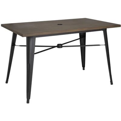 Tavolo da esterno Bolero in alluminio - 120x76x76cm - Legno Scuro Tavolo da esterno Bolero in alluminio - 120x76x76cm - Legno Scuro