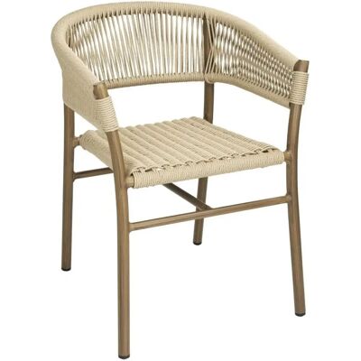 Bolero - Florence Rope Twist Chairs - Beige - Aluminium - Garden chair Bolero - Florence Rope Twist Chairs - Beige - Aluminium - Garden chair