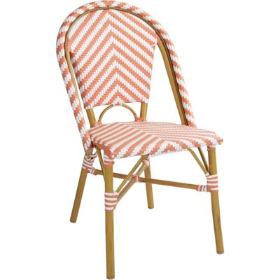 Bolero - Parisian Style Rattan Side Chair - Coral - Rattan - Chair Bolero - Parisian Style Rattan Side Chair - Coral - Rattan - Chair