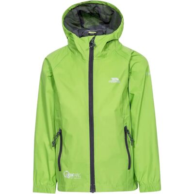 Trespass Kids Qikpac Green Waterproof Hooded Jacket - Youth 11-12 Yrs Trespass Kids Qikpac Green Waterproof Hooded Jacket - Youth 11-12 Yrs