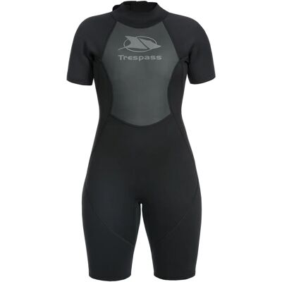 Trespass Astor 3MM Black Short Sleeve Wetsuit - Surfing - S Trespass Astor 3MM Black Short Sleeve Wetsuit - Surfing - S