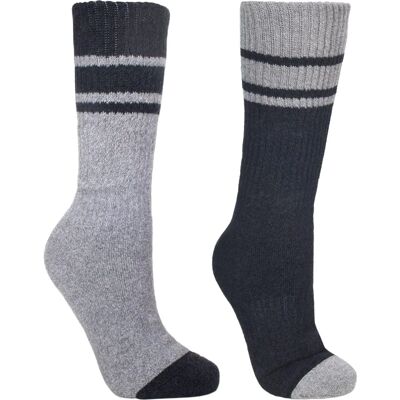 Trespass Chaussettes Anti-ampoules pour Hommes 2 Pack - Gris Trespass Chaussettes Anti-ampoules pour Hommes 2 Pack - Gris
