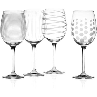 Mikasa Cheers Ensemble de 4 Verres à Vin Blanc - Blanc Mikasa Cheers Ensemble de 4 Verres à Vin Blanc - Blanc