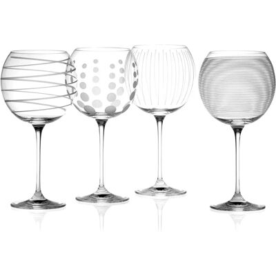 Mikasa Cheers Set of 4 Balloon Glasses - Crystal, 750ml Mikasa Cheers Set of 4 Balloon Glasses - Crystal, 750ml