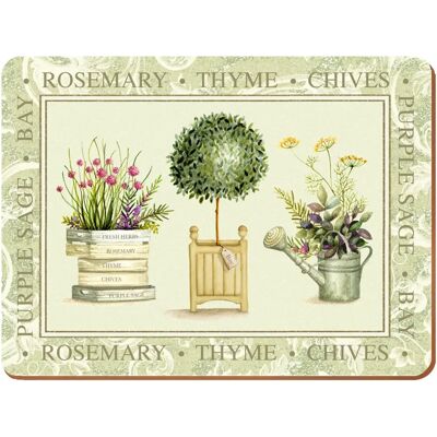 Creative Tops Topiary Pack Of 4 Large Premium Placemats - placemats Creative Tops Topiary Pack Of 4 Large Premium Placemats - placemats