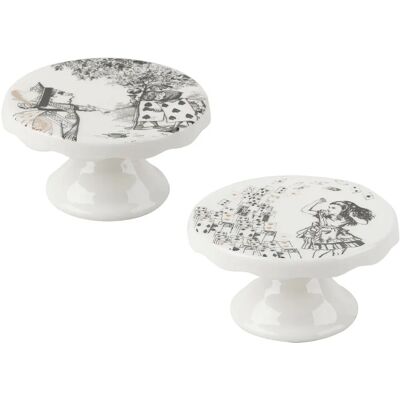 V&A Alice in Wonderland Mini Cake Pedestals Set of 2 V&A Alice in Wonderland Mini Cake Pedestals Set of 2