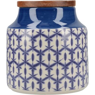 Mikasa Drift Storage Jar - Blue - Ceramic Kitchen Storage Mikasa Drift Storage Jar - Blue - Ceramic Kitchen Storage