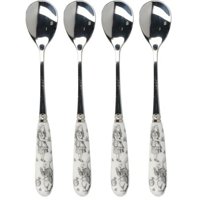Victoria and Albert Alice In Wonderland Tea Spoons Set of 4 Victoria and Albert Alice In Wonderland Tea Spoons Set of 4