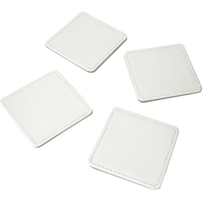 Creative Tops Naturals Pack Premium de 4 Sous-verres en Cuir Synthétique - Coasters Creative Tops Naturals Pack Premium de 4 Sous-verres en Cuir Synthétique - Coasters