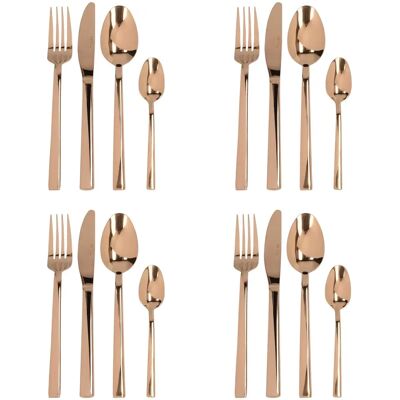 Mikasa Copper Ciara Diseno 16 Piece Cutlery Set - Copper Mikasa Copper Ciara Diseno 16 Piece Cutlery Set - Copper