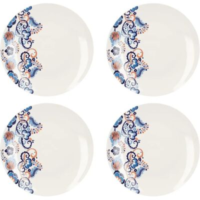 V&A - Rococo Silk - Set Of 4 - Dinner Plates V&A - Rococo Silk - Set Of 4 - Dinner Plates