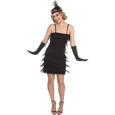 Vestito da flapper nero Bristol Novelty - Vestito Vestito da flapper nero Bristol Novelty - Vestito