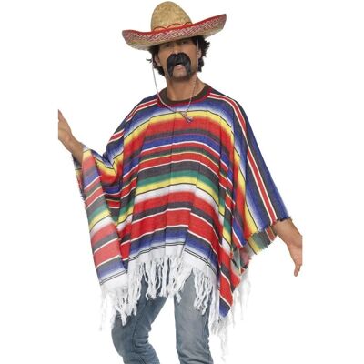 Bristol Novelty Ac331 Mexikanischer Poncho - Erwachsenenkostüm Bristol Novelty Ac331 Mexikanischer Poncho - Erwachsenenkostüm