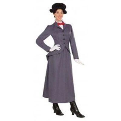 Bristol Novelty Nanny Costume - Adult Grey Halloween Bristol Novelty Nanny Costume - Adult Grey Halloween