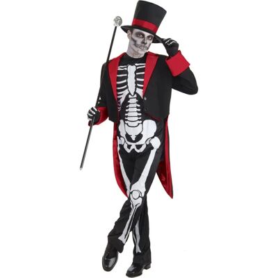 Bristol Novelty Mr Bone Jangles Skeleton Costume - Adult Bristol Novelty Mr Bone Jangles Skeleton Costume - Adult