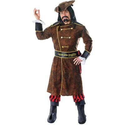 Bristol Novelty Captain John Longfellow Costume - Pirate, Adult Bristol Novelty Captain John Longfellow Costume - Pirate, Adult