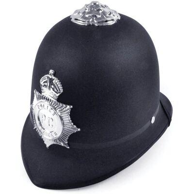 Casco di polizia Bristol Novelty - Nero/Argento - Accessorio costume adulto Casco di polizia Bristol Novelty - Nero/Argento - Accessorio costume adulto