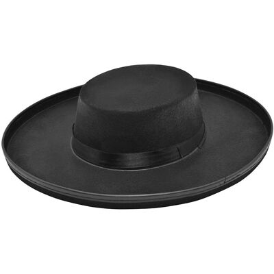Chapeau en feutre Bandit pour homme - Costume d'Halloween - Noir et blanc - Publicité Chapeau en feutre Bandit pour homme - Costume d'Halloween - Noir et blanc - Publicité