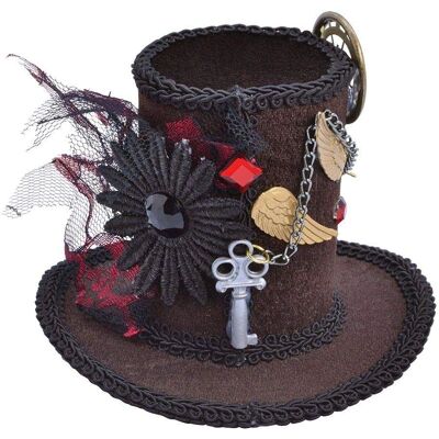 Bristol Novelty BH612 Cappello Alto Mini Steampunk - Cappello Bristol Novelty BH612 Cappello Alto Mini Steampunk - Cappello
