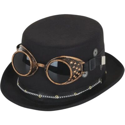 Bristol Novelty Steampunk Zylinder - Schwarz Bristol Novelty Steampunk Zylinder - Schwarz