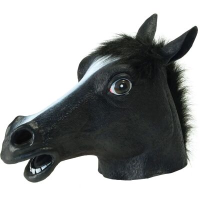 Bristol Novelty Black Beauty Horse Mask - Unisex Full Head Latex Mask Bristol Novelty Black Beauty Horse Mask - Unisex Full Head Latex Mask