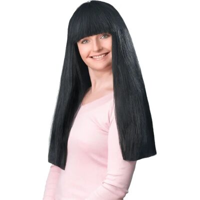 Bristol Novelty Parrucca con frangia nera 24" - Parrucca Bristol Novelty Parrucca con frangia nera 24" - Parrucca