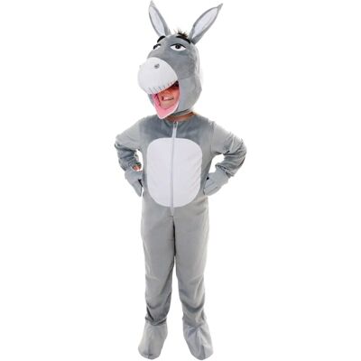 Bristol Novelty Nagy fejű szamár gyermek jelmez - Szürke/Fehér Bristol Novelty Nagy fejű szamár gyermek jelmez - Szürke/Fehér