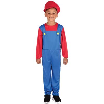 Bristol Novelty Childrens Costume - Transform into Mario - Red/Blue - Costumes Bristol Novelty Childrens Costume - Transform into Mario - Red/Blue - Costumes