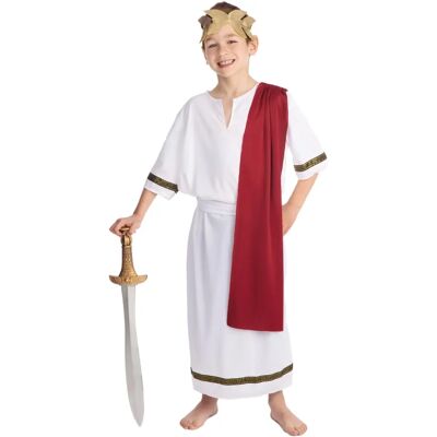 Bristol Novelty Romeinse Keizer Kinderkostuum - Toga, Riem, Kroon Bristol Novelty Romeinse Keizer Kinderkostuum - Toga, Riem, Kroon
