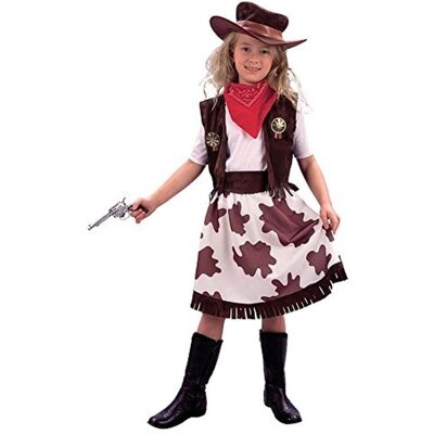 Bristol Novelty Cowgirl Kostüm - Kuhdruck Mädchenkostüm - Kinder 134-146cm Bristol Novelty Cowgirl Kostüm - Kuhdruck Mädchenkostüm - Kinder 134-146cm