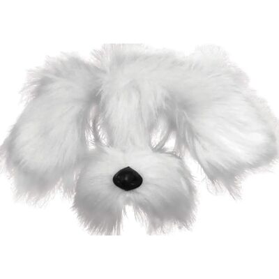 Bristol Novelty EM358 Weißer Shaggy Dog - Gesichtmaske Bristol Novelty EM358 Weißer Shaggy Dog - Gesichtmaske